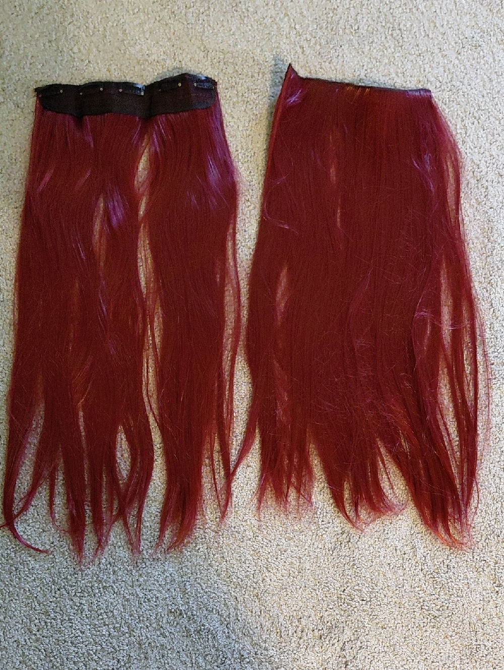 Clip-In Hair Extensions - Deep Burgundy Red
